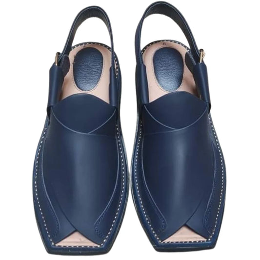 Zalmi Chappal Blue – Pure Handmade Leather