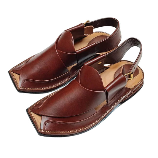 Zalmi Chappal Dark Brown – Pure Handmade Leather