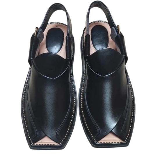 Zalmi Chappal Black – Pure Handmade Leather